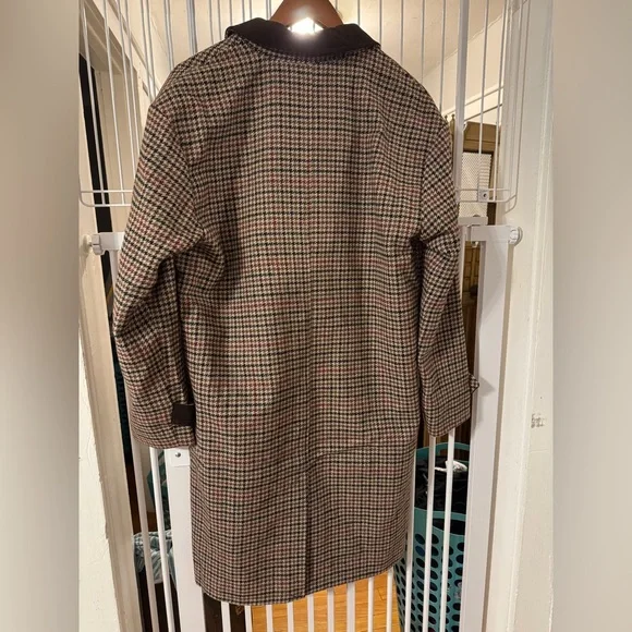 ✨ Anthropologie Houndstooth Barn Coat Sz M - Picture 9 of 10